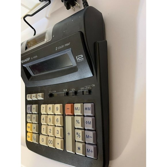 Sharp EL-1192BL Scientific Calculator 2 Color Printing 12 Digit Adding M… - Picture 6 of 9